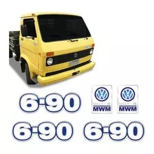 Kit Adesivos 6-90 Emblema Caminhão Volkswagen Mwm Resinado