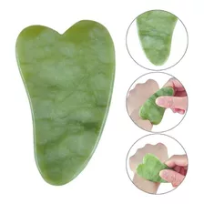 Placa Gua Sha De Jade Massagem Facial Medicina Chinesa