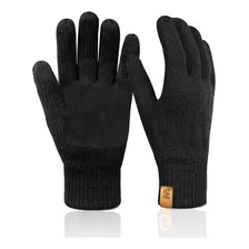 Guantes Cálidos De Lana De Invierno Para Hombre, De Punto, Y