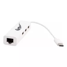 Adaptador Usb-c Com 3 Saída Usb3.0 Rj45 P Notebook Au 012