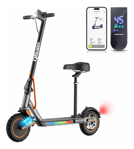 Patinete Eletrico 500w C Banco Suspensão Autonomia 30km Preto
