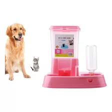 Dispensador Plato Agua +comida Mascotas Gato Perros Animales