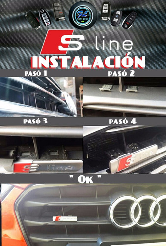 Kit Emblemas Audi Sline Parrila Y Cajuela A3,a4,a5,a6,q3,q5 Foto 8
