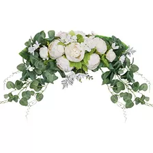 Flores De Arco De Boda, Ramo Decorativo De Peonías Bla...