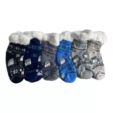 3 Pares Pantumedias Térmicas Corderito Antideslizantes Nenes