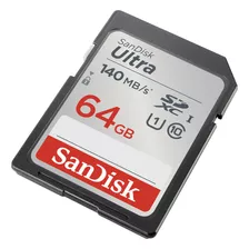 Tarjeta De Memoria Sandisk 64 Gb Sdxc 140 Mb/s Full Hd Uhs-l Sdsdunb-064g-gn6 Pulgadas