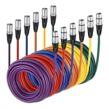 6 Un. 7.6mt Cable Xlr Macho A Xlr Hembra