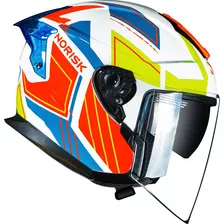 Capacete Aberto Norisk Downtown Provenza Laranja Fxm Cor Laranja-claro Desenho Brilho Tamanho Do Capacete 60/l