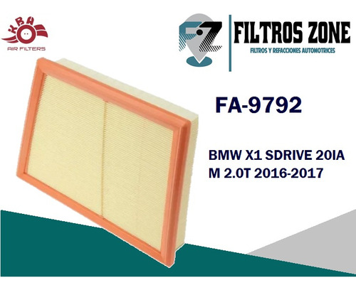Filtro Aire  Bmw X1 4cil 2.l  2016-2020 Mini Cooper 3ci Kba Foto 3