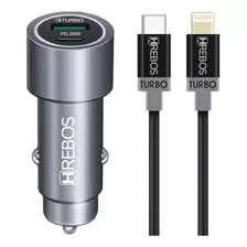 Carregador Veicular Turbo Usb/usb-c Para iPhone 14 14 Pro