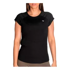 Remera Team Gear Running Mujer Mc Elastic Negro Cli