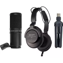 Pack Podcast Zoom Zdm-1 Micrófono Con Auriculares