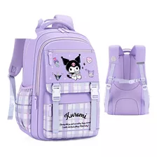 Mochila Escolar Kuromi Para Meninas Do Ensino Fundamental Da