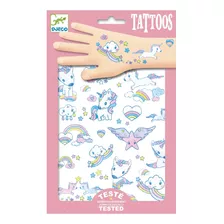 Tatuajes Temporales +50 Stickers Glitter Unicornios Djeco