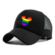 Boné Trucker Telinha Aba Curva Mickey Lgbt Love Is Love Tkm