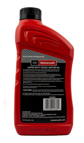 Aceite De Motor Diesel 10w30 Ford Motorcraft 946 Ml Foto 2