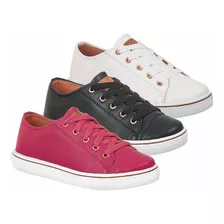 3 Pares Tênis Infantil Feminino Casual Menina Frete Grátis