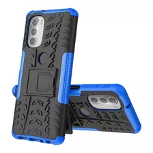 Funda Motorola Moto G51 5g Isadenser Con Soporte Azul