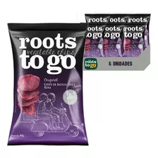 Chips De Batata-doce Roxa Roots To Go 45g (12 Pacotes)