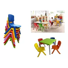 Silla Infantil, Para Educación En Varios Colores Para Jardin