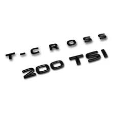 Acessório Emblemas T-cross 200 Tsi Preto Vw Comfortline