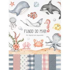 Kit Imagenes Png Cliparts Animales Mar Oceano Acuarela Ni14