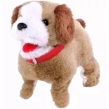 Cachorro Anda Late Pula Boneco Pelúcia Com Som Dog Brinquedo