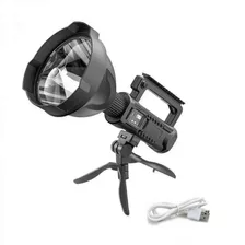 Reflector Busca Huella Led Recargable Usb Carga +potencia