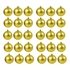 Kit 30 Bolas Natalinas Grandes 7cm Douradas Árvore De Natal Cor Dourado Liso