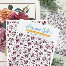 Abas Para Bíblia | Rosas - Vermelho E Branco | Bible Journal