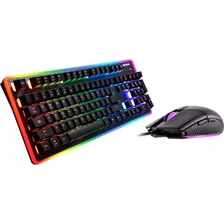 Combo Teclado Semi Mecânico E Mouse Cougar Deathfire Ex Rgb