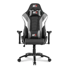 Cadeira De Escritório Dt3sports Elise Gamer Ergonômica Preto E Cinza Com Estofado De Couro Sintético