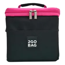 Bolsa Termica Lanche Marmita Fit 2gobag Mini Black Pink Cor Preto