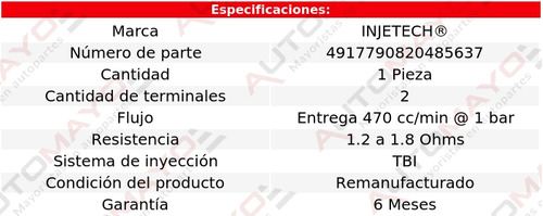 Un Inyector Combustible Injetech G10 V6 4.3l 1987-1995 Foto 3