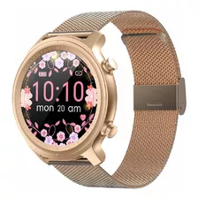 Reloj Inteligente Smartwatch Q1 Dorado Metal Llamadas