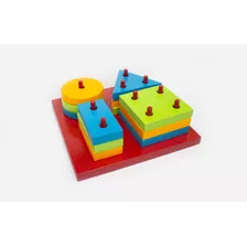 Didáctico Encastre De Figuras Geométricas Montessori