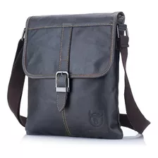 Bullcaptain - Morral De Cuero Mate Djb-034-cya Gris