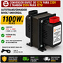 Auto Transformador 2000va Conversor Bivolt 110v 220v E 220v 110v Preto Com Proteção Térmica + Cabo Incluso