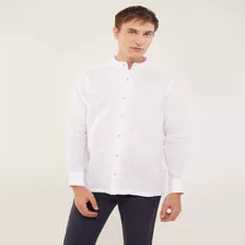 Guayabera Hombre Patprimo M/l Blanco Lino 44030383-1259