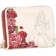 Loungefly Disney Belle Flowers Cartera Mini Con Cremallera D