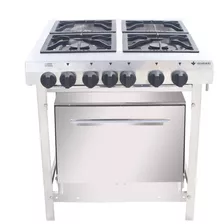 Fogão A Gás Extra Inox 4 Bocas C/ Forno Venâncio - Ei4d2f