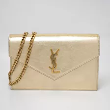 Bolso Saint Laurent Bolsa De Mano Tipo Sobre Con Cadena Ysl