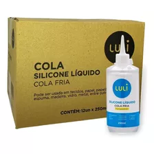 Kit Cola De Silicone Liquido Luli 250ml Com 12 Unidades