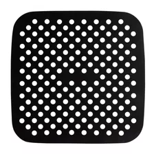 Tapete Quadrada Silicone Para Air Fryer 18,5cm Reutilizável