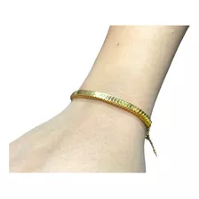 Pulsera Baño De Oro - Esclava Brazalete De Mujer