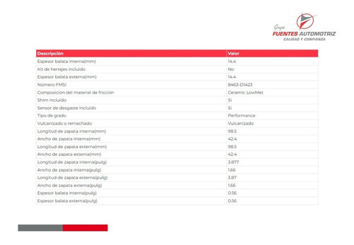 Juego Balatas Ceramica Traseras Scion Im Base 1.8 2016 Foto 5