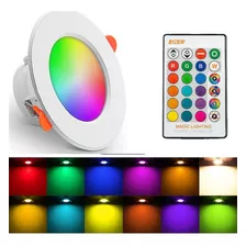 Spot De Embutir Led Rgb + Branco 15w Com Controle Redondo