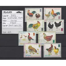 Lote753 Vietnam Serie 1968 Yvert# 565/72 Aves De Corral