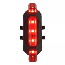 Lanterna Sinalizador Traseira Para Bike Vermelha Led