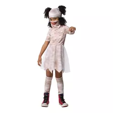 Fantasia De Halloween Menina Múmia Infantil Zumbi Morta Viva